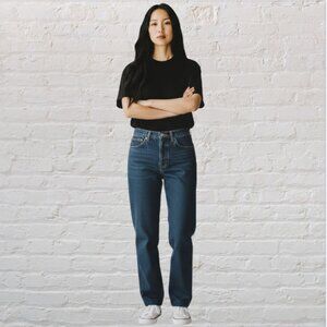 RARE VINTAGE 90'S GUESS JEAN -- Classic Fit, Narrow Leg, Am Trad, Dk Blue, #1050